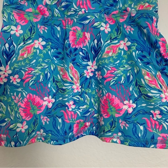 Tommy Bahama Active Floral Skort Little Girl’s 4T Blue Tropical Stretch - Picture 4 of 9